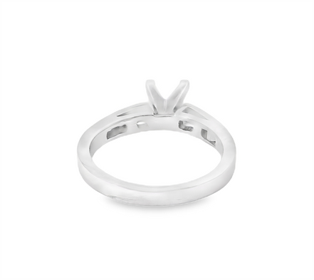 14K White Gold 0.30 CTW Diamond Semi-Mount Engagement Ring