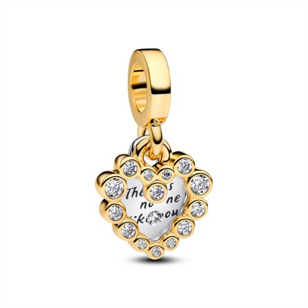 Pandora ME/Moments Sparkling Heart Double Dangle Charm