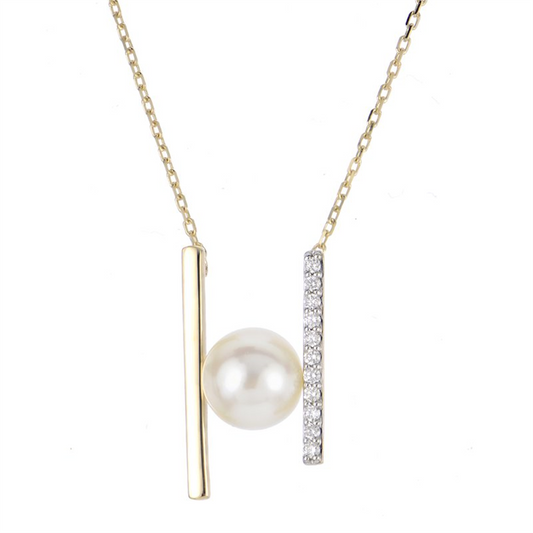 Imperial Pearl and Diamond Necklace