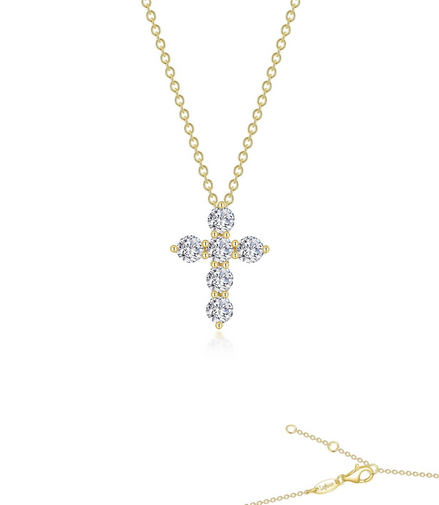 Lafonn 1.02 CTW Simulated Diamond Cross Pendant Necklace