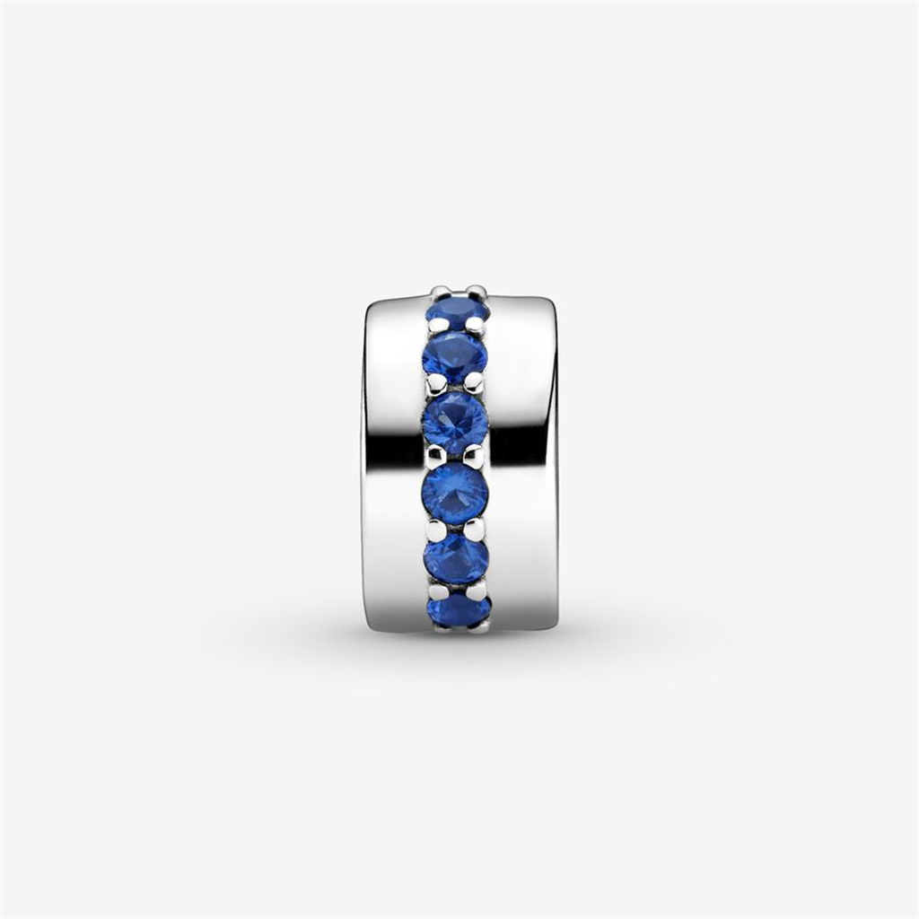 Pandora Moments Blue Sparkle Clip Charm