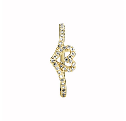 Pandora Timeless Wish Sparkling Heart Ring Size 8.5