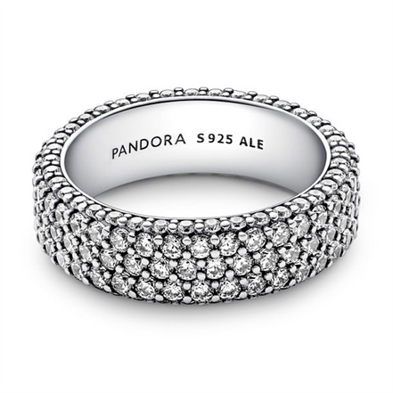 Pandora Timeless Pavé Triple-Row Ring Size 6