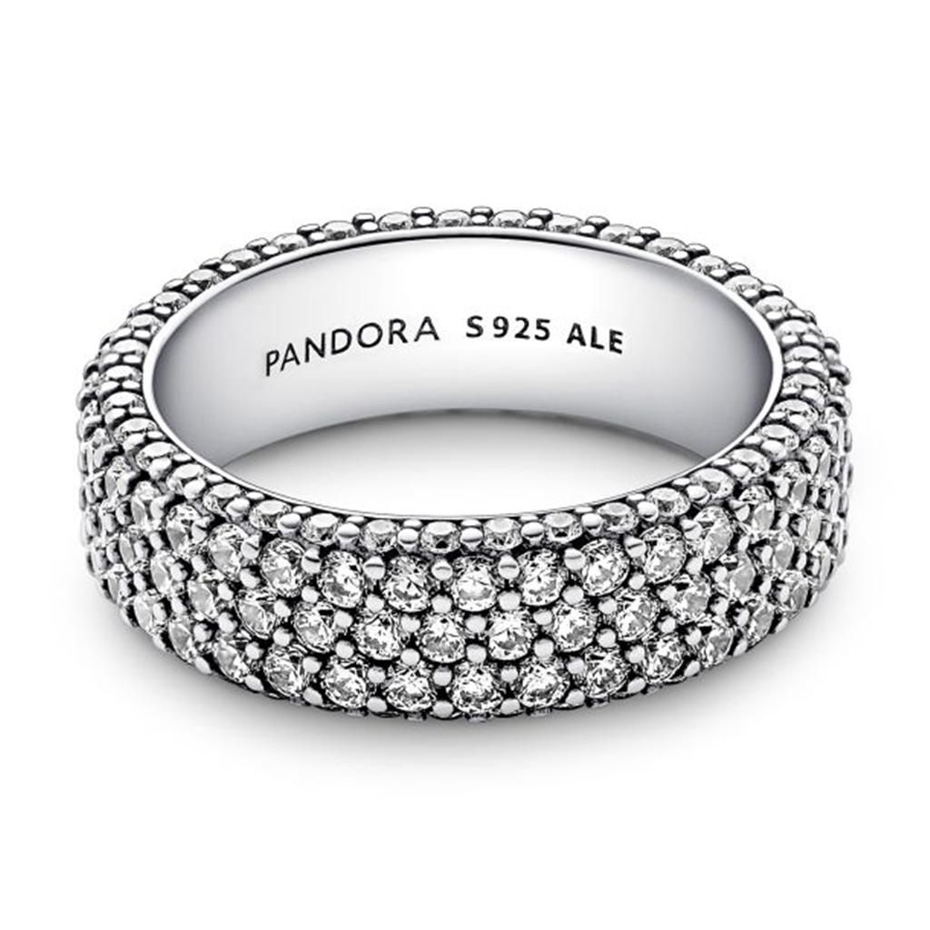Pandora Timeless Pavé Triple-Row Ring Size 6