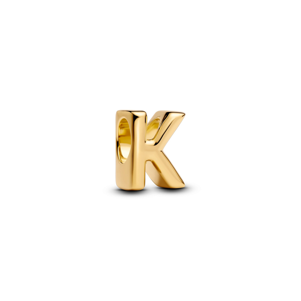Pandora Letter K Alphabet Gold-Plated Charm