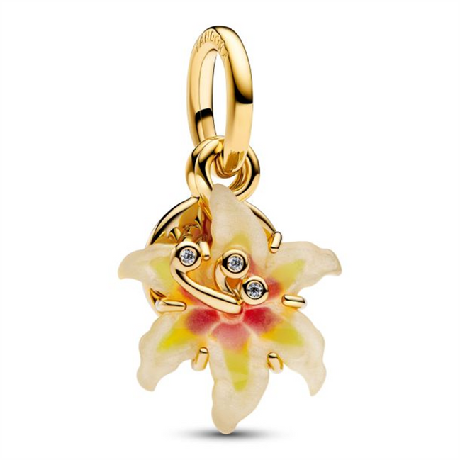 Pandora - Disney Tangled Sundrop Flower Glow-in-the-dark Gold-Plated Charm