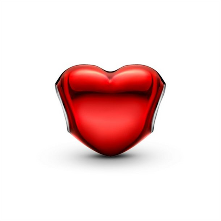 Pandora Moments Metallic Red Heart Charm
