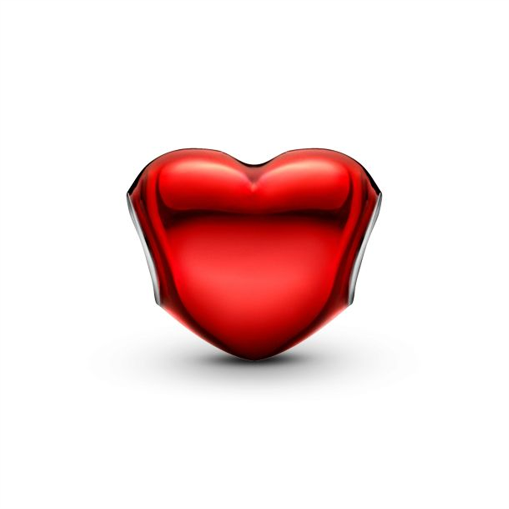 Pandora Moments Metallic Red Heart Charm