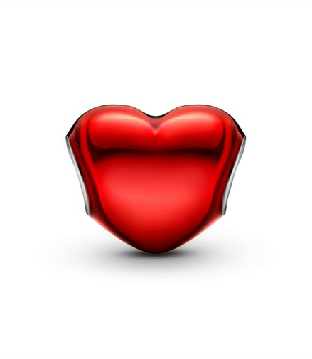 Pandora Moments Metallic Red Heart Charm