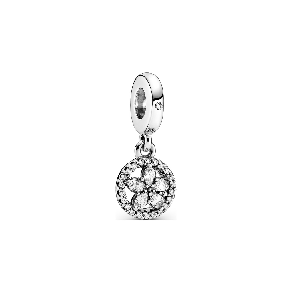 Sparkling Snowflake Circle Dangle