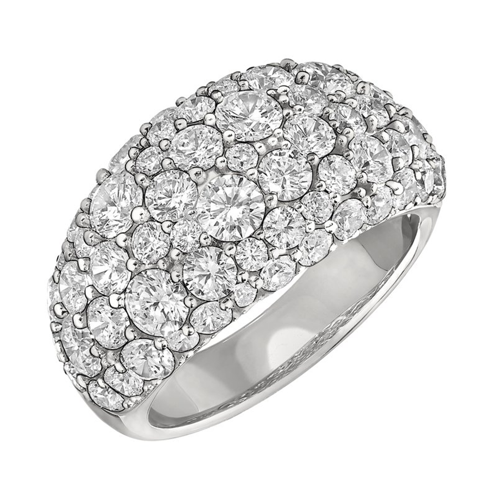 14K White Gold 4 CTW Lab Grown Diamond Fashion Ring