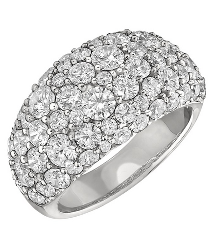 14K White Gold 4 CTW Lab Grown Diamond Fashion Ring