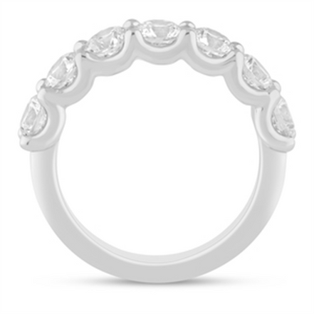 14K White Gold 2 CTW Lab Grown Round Diamond Band