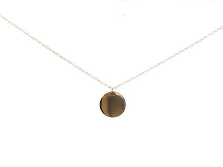 14K Yellow Gold Round Cluster Diamond Necklace