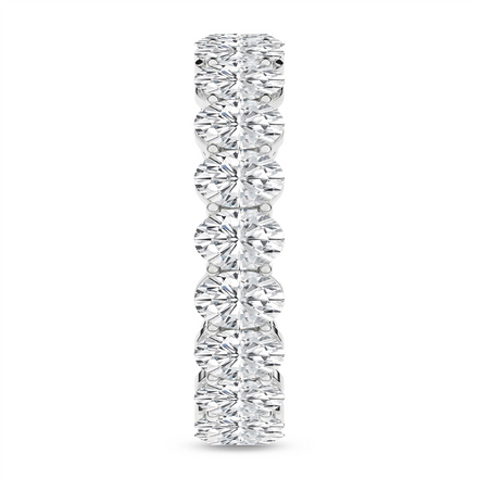 Revelation 14K White Gold 5 CTW Oval Cut Eternity Band