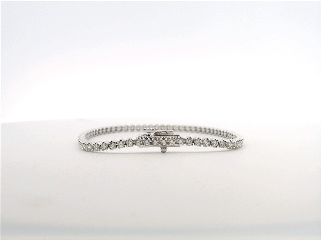 14K White Gold 2 CTW Diamond Tennis Bracelet