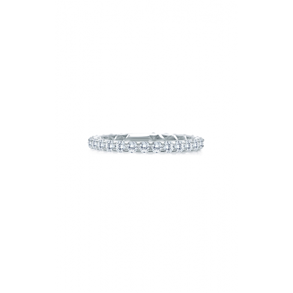A.JAFFE 14K White Gold Wedding Band
