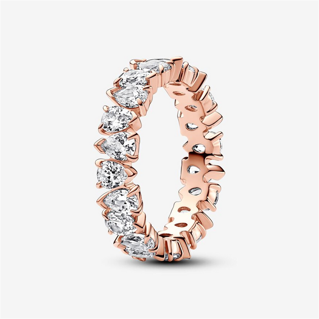 Pandora Timeless Alternating Sparkling Band Ring Size 6