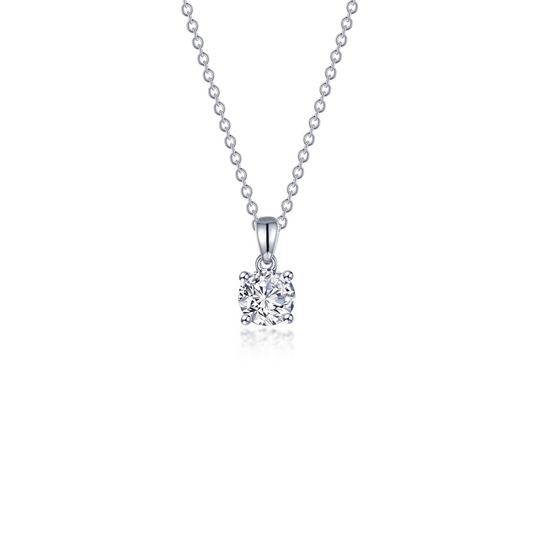 LaFonn 0.50 CTW Simulated Diamond 4 Prong Round Solitaire Necklace