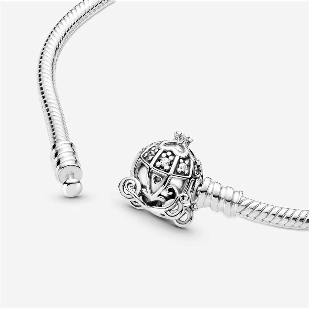 Pandora Disney Cinderella Pumpkin Coach Clasp Pandora Moments Bracelet Size 18