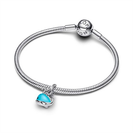 Pandora Moments Turquoise-colored Whale Dangle Charm