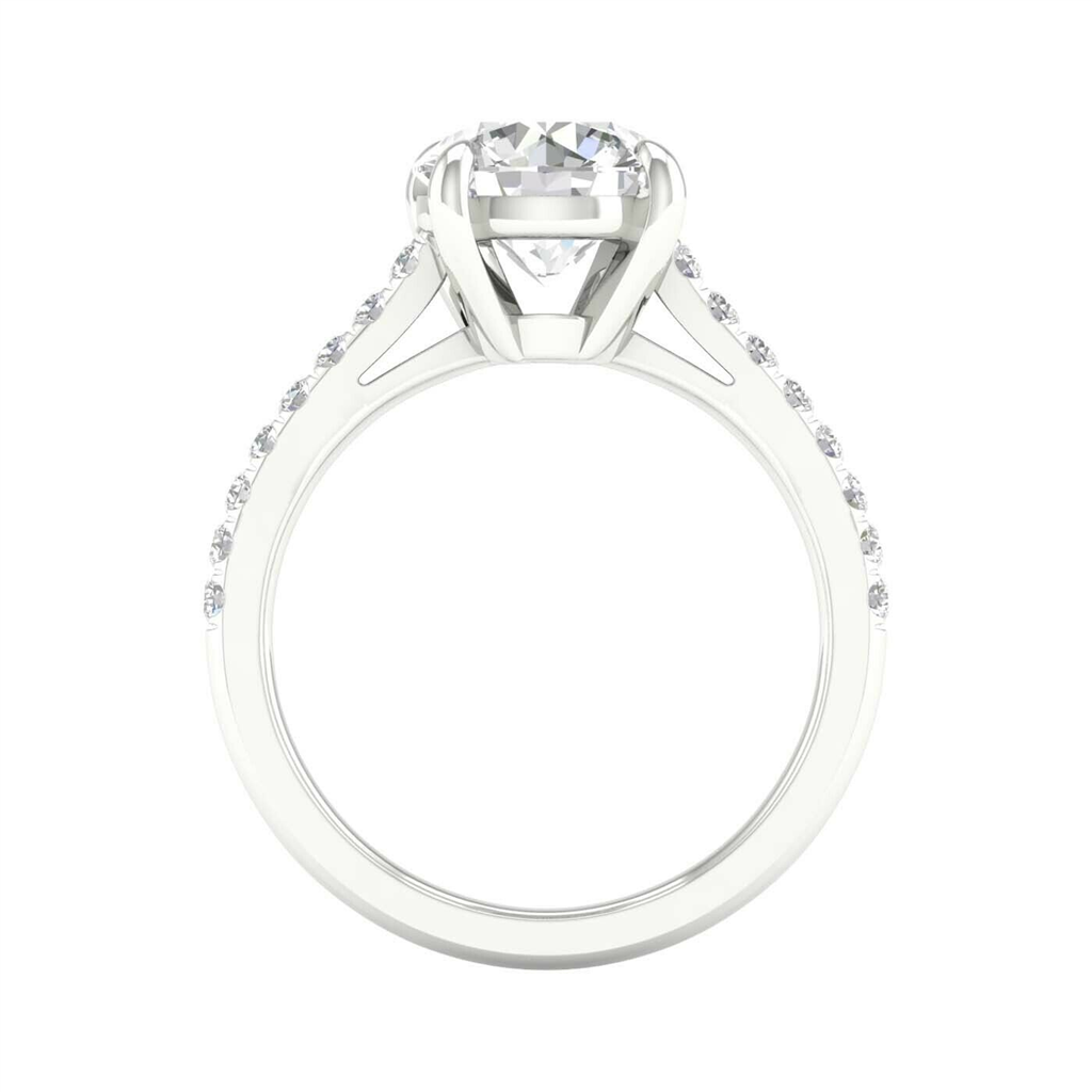 Revelation 14K Gold 2.25 CT Classic Round Lab Grown Diamond Engagement Ring