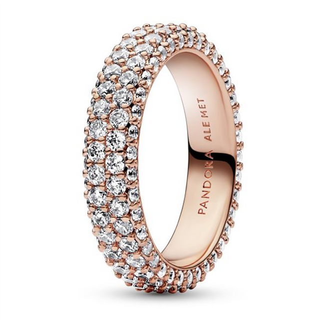 Pandora Timeless Pavé Double-Row Ring Size 6