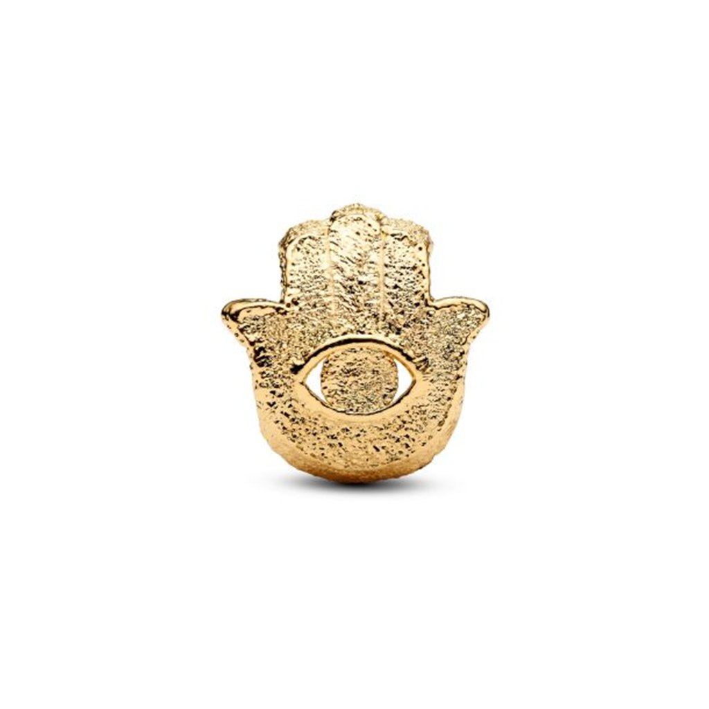 Pandora Textured Hamsa Hand Gold-Plated Mini Charm