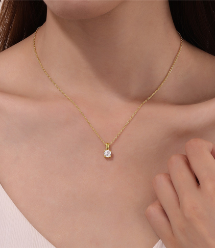 Lafonn 0.65 CTW Simulated Diamond Round Solitaire Necklace