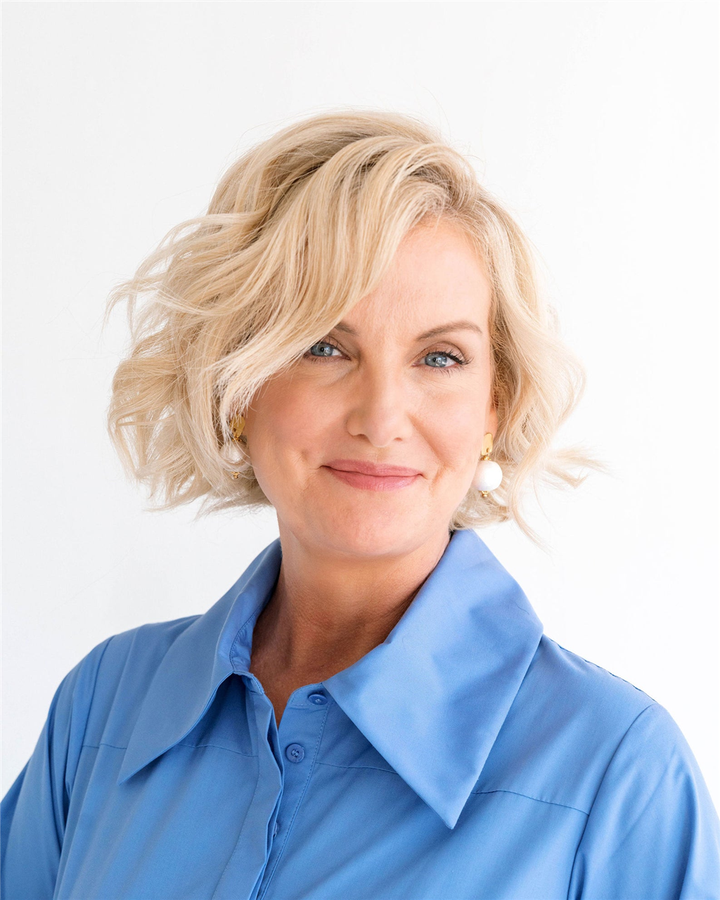 Susan Shaw Square Cotton Pearl Drop Earrings