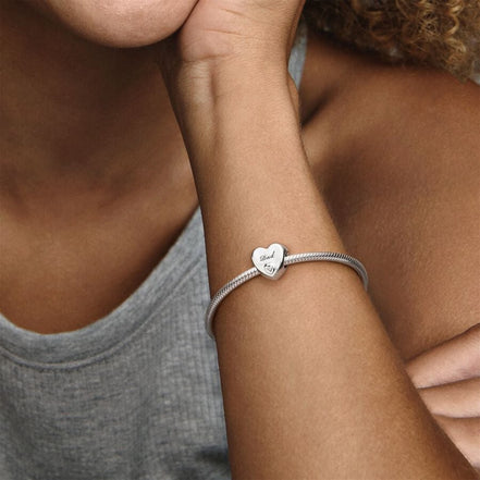 Pandora Moments Silver Dad Heart Charm