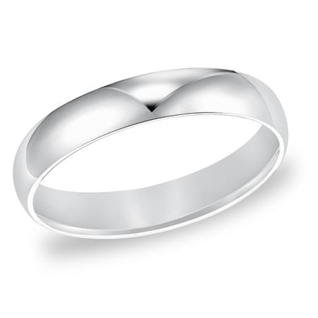 Frederick Goldman 14K White Gold Comfort Fit Low Dome Band Size 12