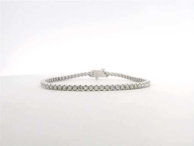 14K White Gold 2 CTW Diamond Tennis Bracelet