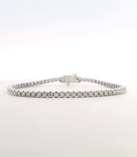 14K White Gold 2 CTW Diamond Tennis Bracelet