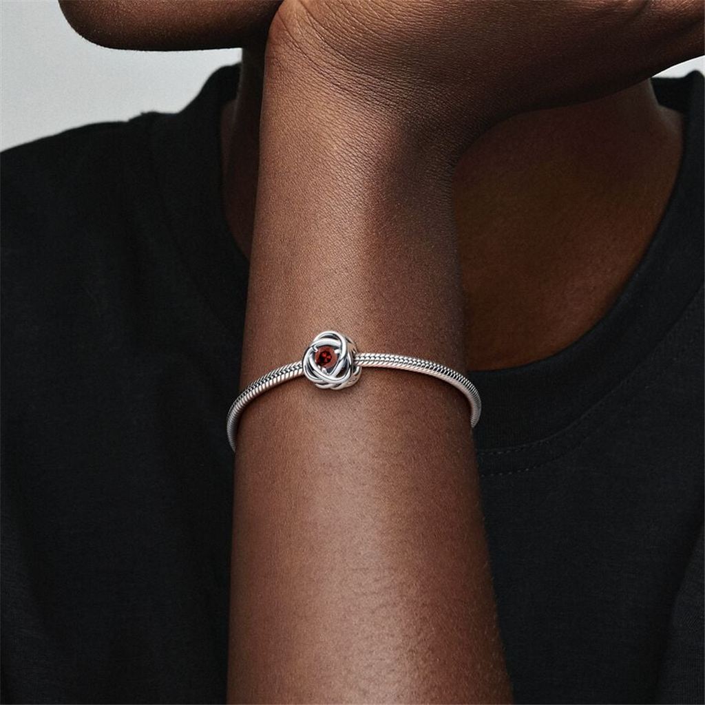 Pandora Moments January Red Eternity Circle Charm