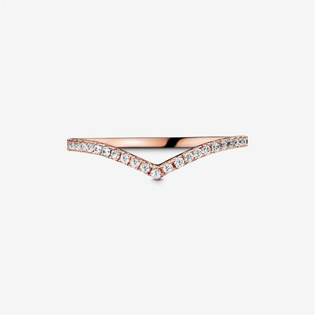 Pandora Timeless Sparkling Wishbone Ring Size 9