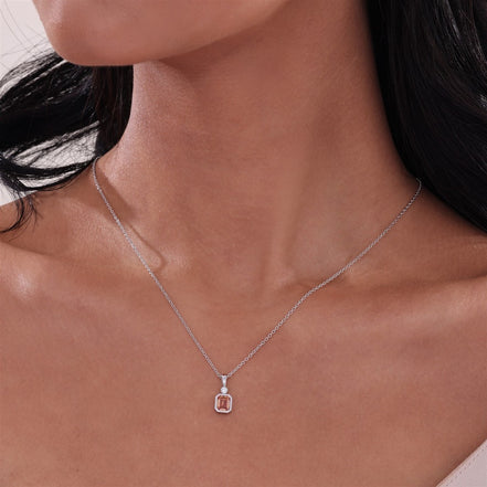 LaFonn 0.91 CTW Simulated Diamond And Simulated Yellow Topaz November Birthstone Necklace