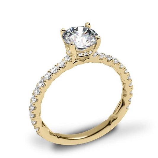 A.JAFFE 14K Yellow Gold Diamond Engagement Ring