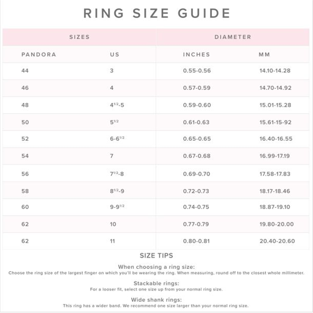 Pandora Timeless Row of Hearts Eternity Ring Size 9
