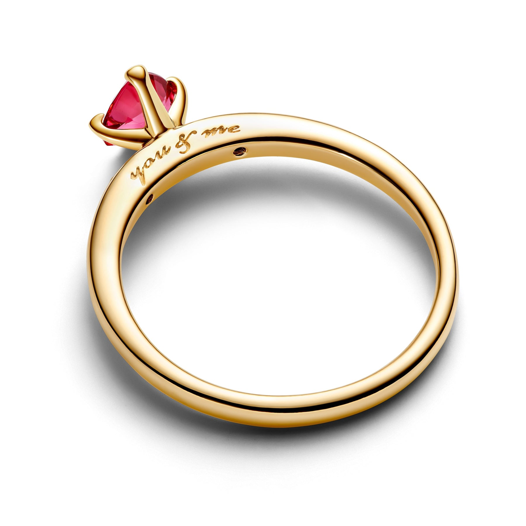 Pandora Moments Gold Plated Explosion of Love Ring Size 7
