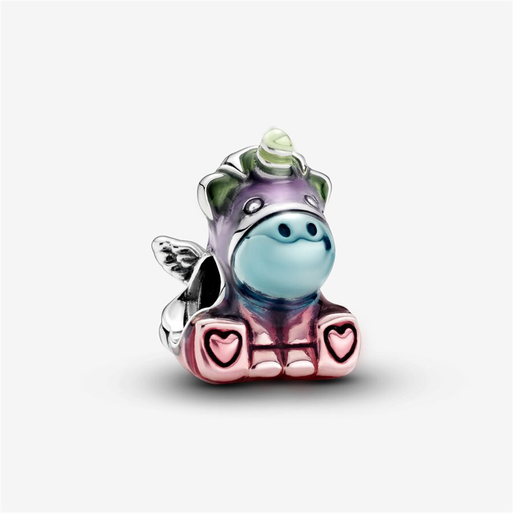 Pandora Moments Colorful Rainbow Bruno The Unicorn Charm