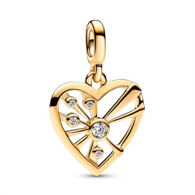 Pandora ME Heart And Rays Medallion Charm