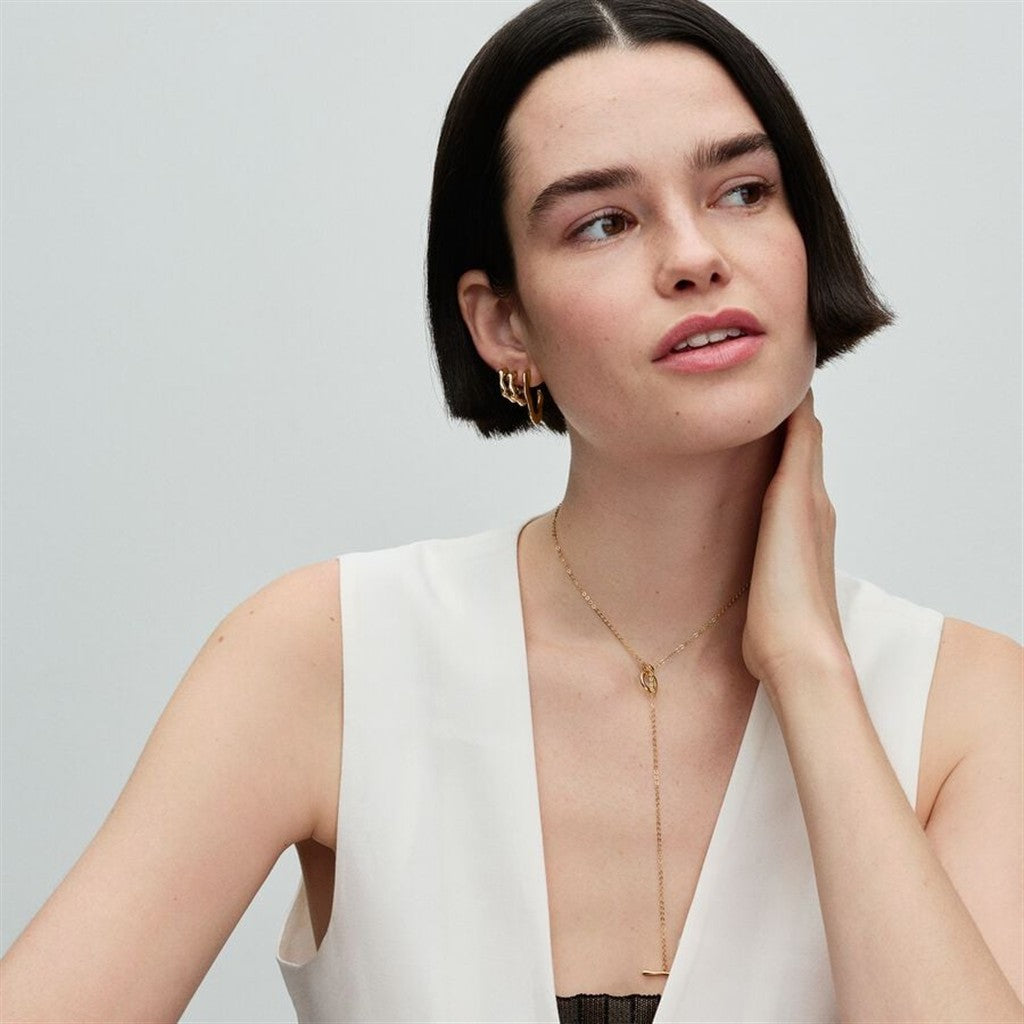 Pandora Essence Organically V-shaped Open Hoop Earrings
