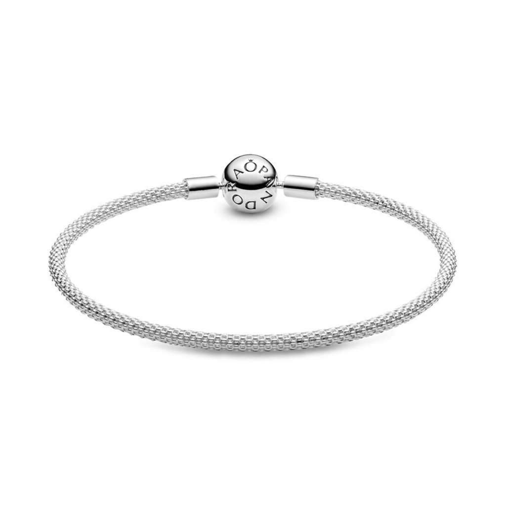 Pandora Moments Silver Mesh Bracelet Size 19