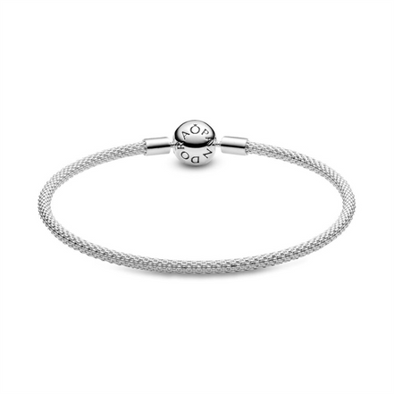 Pandora Moments Silver Mesh Bracelet Size 19