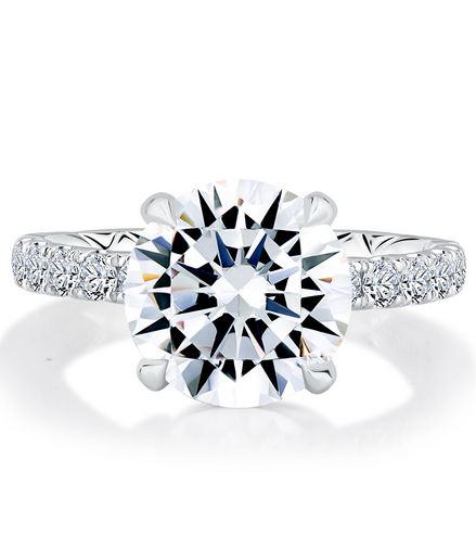 A.JAFFE 14K White Gold 0.78 CTW Diamond Semi-Mount Engagement Ring