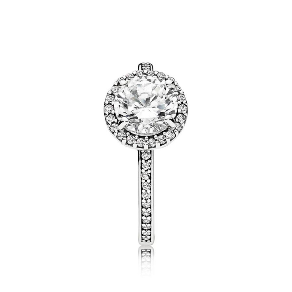 Pandora Timeless Round Sparkle Halo Ring Size 5