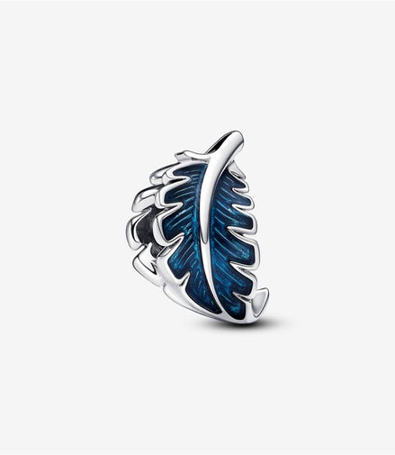 Pandora Moments Blue Curved Feather Charm