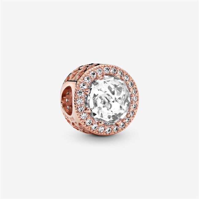 Pandora Moments Clear Radiant Hearts Charm