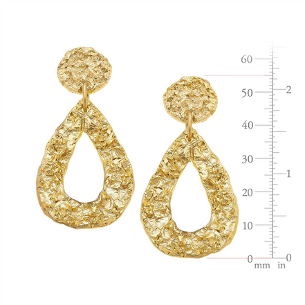 Susan Shaw Triple Gold Plated Belle Teardrop Earrings